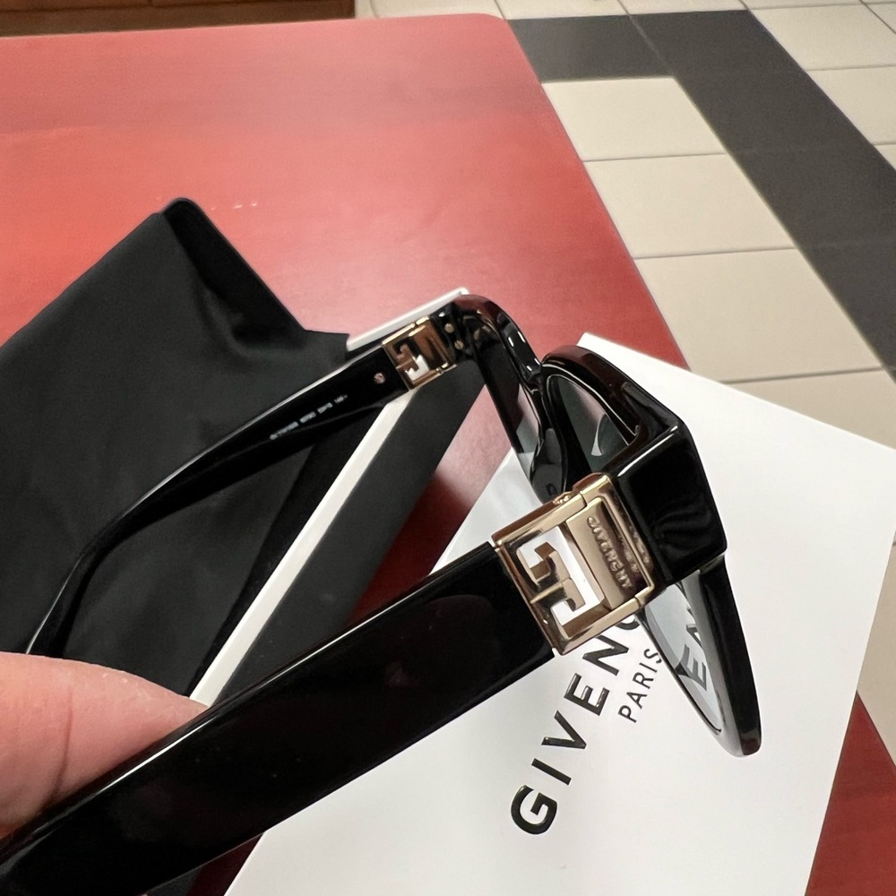 Givenchy Black Sunglasses with Silver Details